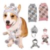 Autumn-Winter Vintage Jacquard Dress for Pet Dogs - Gray sweaterL