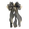 Blue Grey Cat Ribbon Collar Large Metallic Knotbow Dog Pet Scarf Lace Pet Necktie Necklace Collar - Default