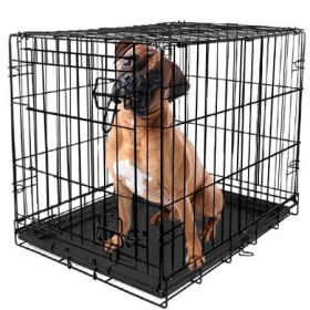 Single-Door Folding Dog Crate with Divider; XX-Large; 48" - 1-door - Metal, plastic