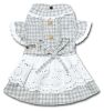 Touchdog 'I love Poochi' Classical Fashion Plaid Dog Dress - Grey - X-Small