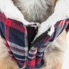 Pet Life 'Puddler' Classical Plaided Insulated Dog Coat Jacket - Large