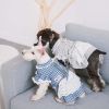 Touchdog 'I love Poochi' Classical Fashion Plaid Dog Dress - Grey - X-Small