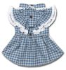 Touchdog 'I love Poochi' Classical Fashion Plaid Dog Dress - Blue - Medium