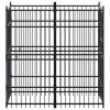 vidaXL Outdoor Dog Kennel Steel 19.8 ftÂ¬â‰¤ - Black