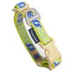 Touchdog 'Chain Printed' Tough Stitched Embroidered Collar and Leash - Yellow - Small