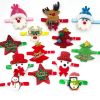 30/50pcs Christmas Pet Dog Bowties Santa Snowman Deer Small Dog Collar Holiday Grooming Neckties Bowtie Pet Supplies - 30pcs