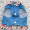 Dog Dress Bowknot Floral Dress Cute Rosette Dog Sundress Dog Princess Dresses - L - blue