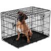 Single-Door Folding Dog Crate with Divider; XX-Large; 48" - 2-door - Metal, plastic