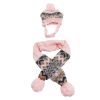 Autumn-Winter Vintage Jacquard Dress for Pet Dogs - Pink sweaterXS