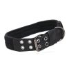 Super strong large dog collar with D-Ring & Buckle Collars Medium sized dog Golden haired horse dog Fierce dog collar - black - XL