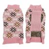 Autumn-Winter Vintage Jacquard Dress for Pet Dogs - Pink sweaterXS