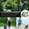 Newest Reflective Pet Leash Elastic Hand Free Jogging Dog Traction Rope Running Waist Pack Leashes Loop Retractable D-Ring Leash - green