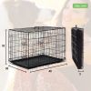 Double-Door Metal Dog Crate with Divider and Tray; X-Large; 48"L - 48L - Metal