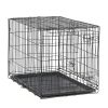 Single-Door Folding Dog Crate with Divider; XX-Large; 48" - 2-door - Metal, plastic