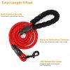 5FT Dog Leash Dog Training Walking Lead w/ Foam Handle Highly Reflective Treads  - Black