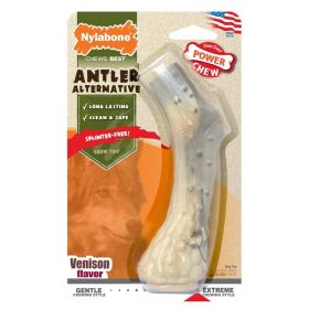 Nylabone Antler Alternative Power Chew Dog Toy Antler; Venison; 1ea-Medium-Wolf 1 ct