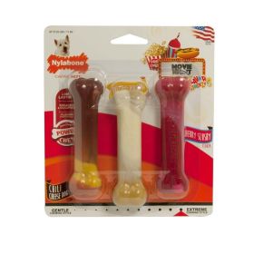 Nylabone Flavor Frenzy Power Chew Triple Pack Chili Cheese Dog; Popcorn Cherry; 1ea-SMall-Regular 3 ct