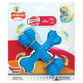 Nylabone Power Chew XShaped Dog Bone Chew Toy XShaped Bone; Beef; 1ea-Large-Giant 1 ct