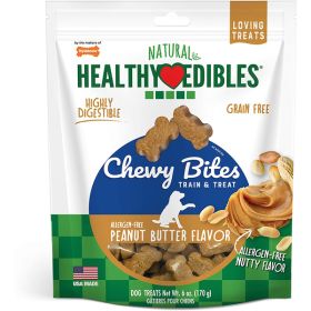 Nylabone Healthy Edibles Chewy Bites Dog Training Treats Peanut Butter, 1ea/12 oz