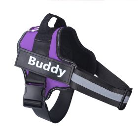 Dog Harness No Pull Reflective Breathable Adjustable Pet (Option: Purple-S)