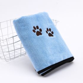 Solid Color Printed Microfiber Pet Towel (Option: Light Blue-70cmx140cm)