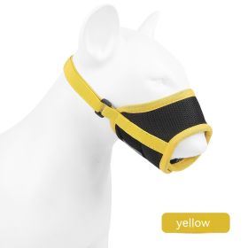 Breathable Mesh Dog Mouth Cover (Option: Yellow-2XL)