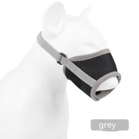 Breathable Mesh Dog Mouth Cover (Option: Gray-M)