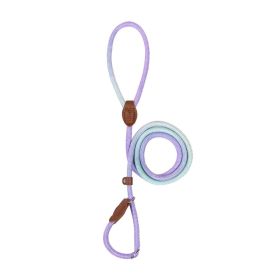 Colorful Durable Bold Nylon Pet Hand Holding Rope (Option: Light Purple Green-S)