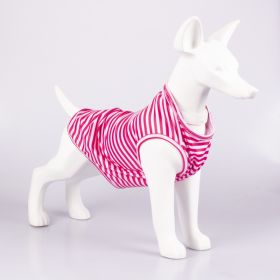 Pet Vest Comfortable Breathable Stripes Vest Dog Clothes (Option: Red White-S)