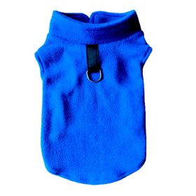 Pet Clothes Dog Polar Fleece Thickened Warm Vest (Option: Dark Blue-S)