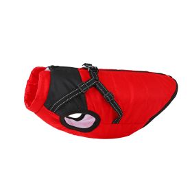 Warm Dog Clothes Thick Polar Fleece Pet Coat (Option: Black Red-S)