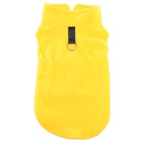 Pet Clothes Dog Polar Fleece Thickened Warm Vest (Option: Yellow-XS)