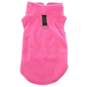 Pet Clothes Dog Polar Fleece Thickened Warm Vest (Option: Rose Red-XS)