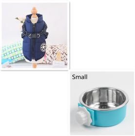 Waterproof Dog Clothes Winter Dog Coat With Harness Warm Pet Clothing Big Dog Jacket Chihuahua Labrador Coat Costume (Option: Blue-XL)