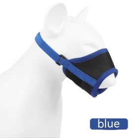 Breathable Mesh Dog Mouth Cover (Option: Blue-2XL)