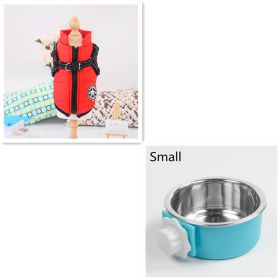 Waterproof Dog Clothes Winter Dog Coat With Harness Warm Pet Clothing Big Dog Jacket Chihuahua Labrador Coat Costume (Option: Red-M)