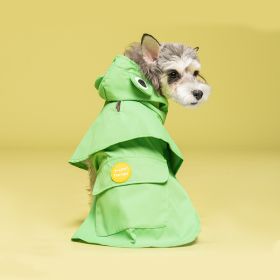 Pet Dog Cape-style Raincoat Waterproof (Option: Green-S)