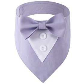 Pet Tie Banquet Suit Triangular Binder (Option: Purple-L)