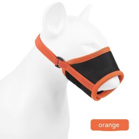 Breathable Mesh Dog Mouth Cover (Option: Orange-S)