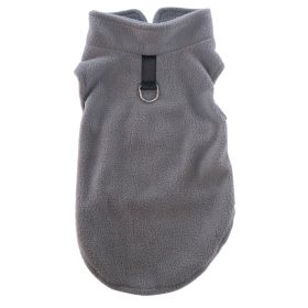 Pet Clothes Dog Polar Fleece Thickened Warm Vest (Option: Gray-XL)