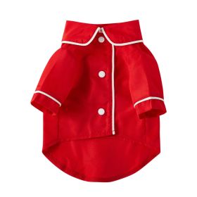 Pet Pajamas Dog Pajamas Small Dog Cat Clothing (Option: Red-XL)