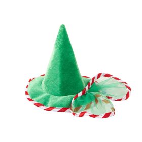 Pet Green Gauze Skirt Hat Suit Cute Dog Holiday Clothing (Option: Hat-XL)