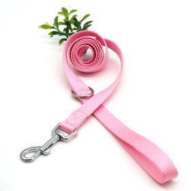 Nylon Material Wear-resistant Traction Dog Traction Rope (Option: Pink-2.5x120cm)