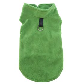 Pet Clothes Dog Polar Fleece Thickened Warm Vest (Option: Green-L)