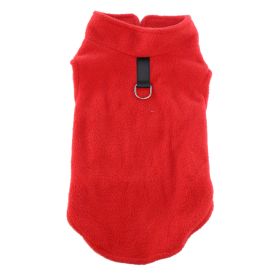 Pet Clothes Dog Polar Fleece Thickened Warm Vest (Option: Red-L)