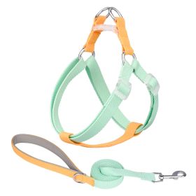 Macaron Traction Dog Rope Small And Medium Sized Pets (Option: Set Green Yellow-S)