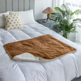 Lambswool Pet Blanket Duvet Waterproof (Option: Waterproof Camel-150x127cm)