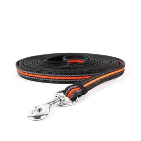 Pet Dog Chain Leash Products Accessories Nylon (Option: Orange Black Touweixing-L 5m)